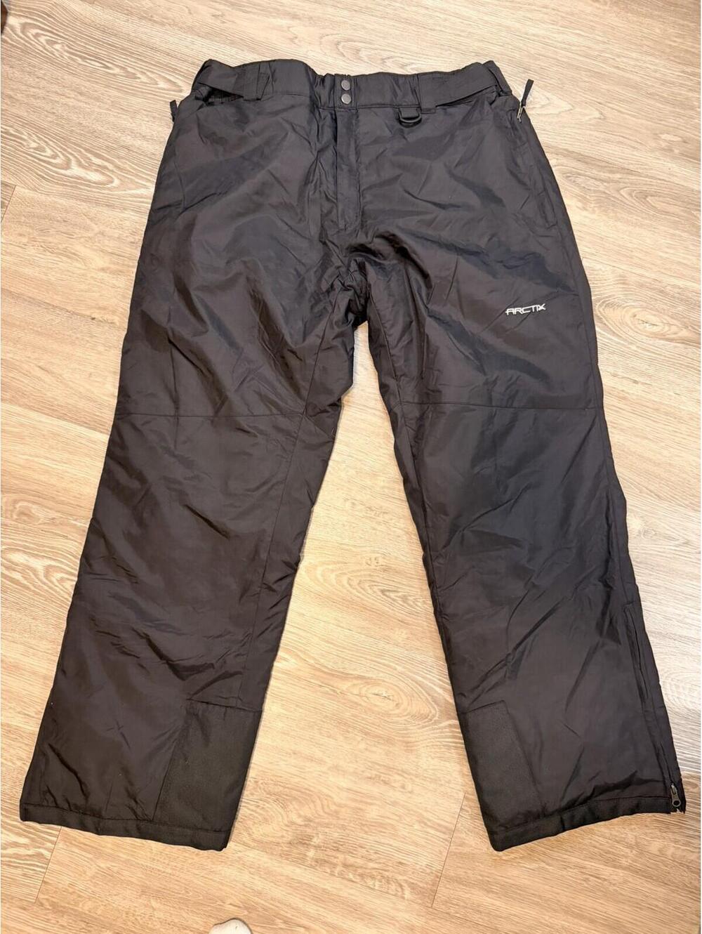Arctix Men's Insulated Snow Pants Size XL Black Logo Zipped Pockets